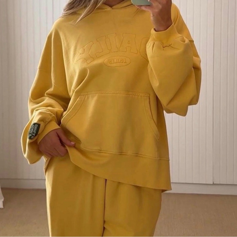 Daily Drills Oversized Yellow Hoodie